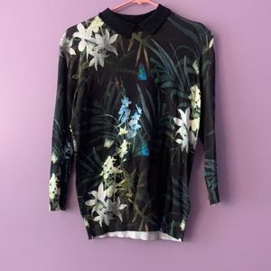 Ted Baker London Larvley Twilight Floral Sweater - Ted Sz 1/ US Sz 2-4